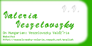 valeria veszelovszky business card